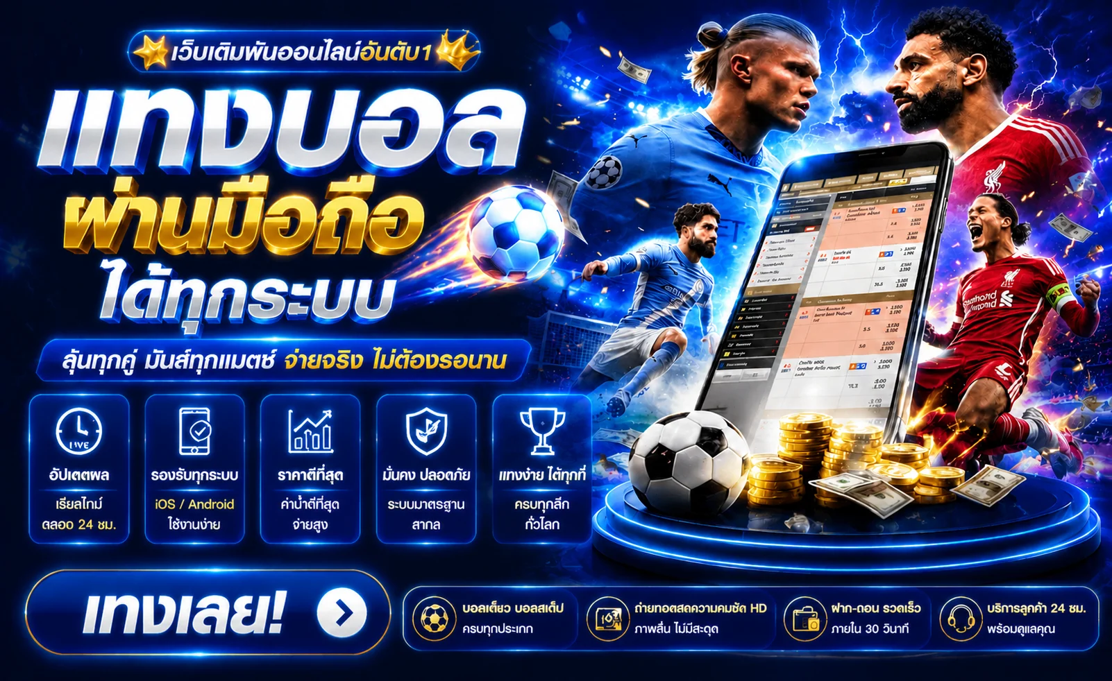 แทงบอลออนไลน์ KAZA999 ครบทุกลีกดังราคาน้ำดี